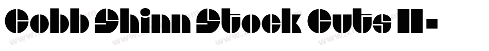 Cobb Shinn Stock Cuts II字体转换